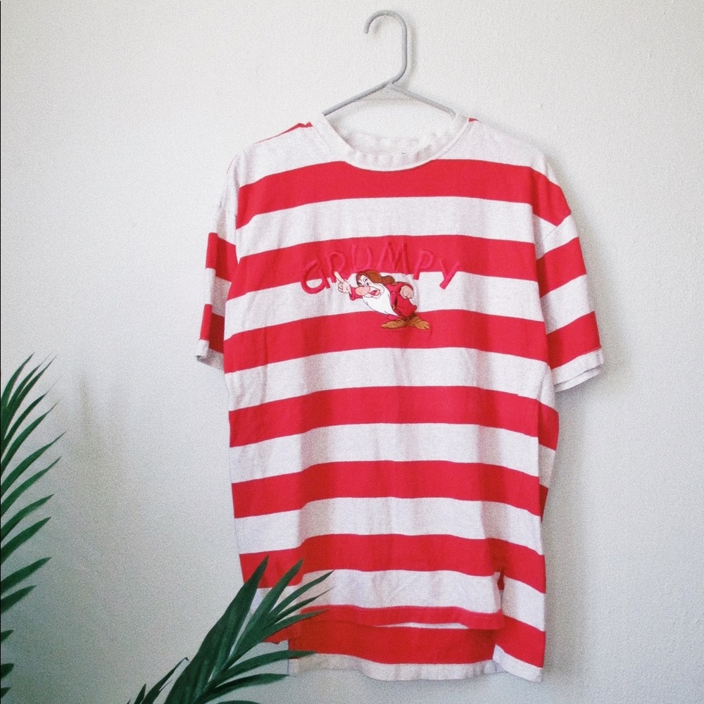 Disney vintage Grumpy striped tee